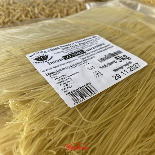 Durum Szendrei Cérnametélt Száraztészta 5 kg.