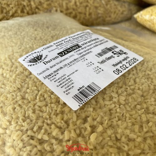 Durum Szendrei ABC Száraztészta 5 kg.